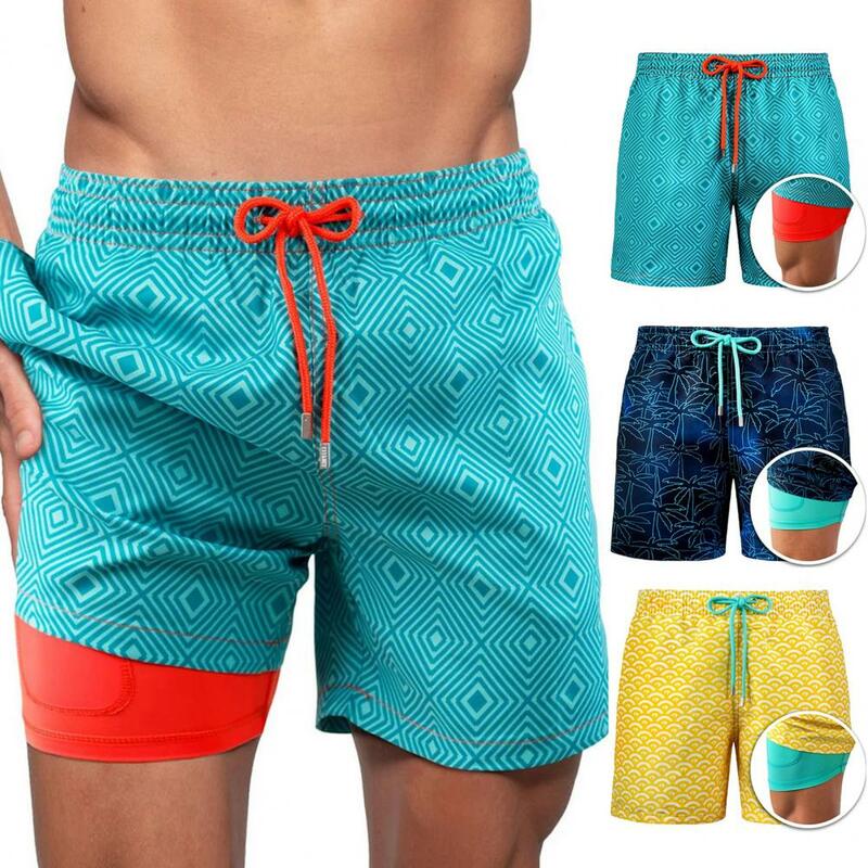 Pantalones Cortos De Playa Con Piernas Anchas Para Hombre 