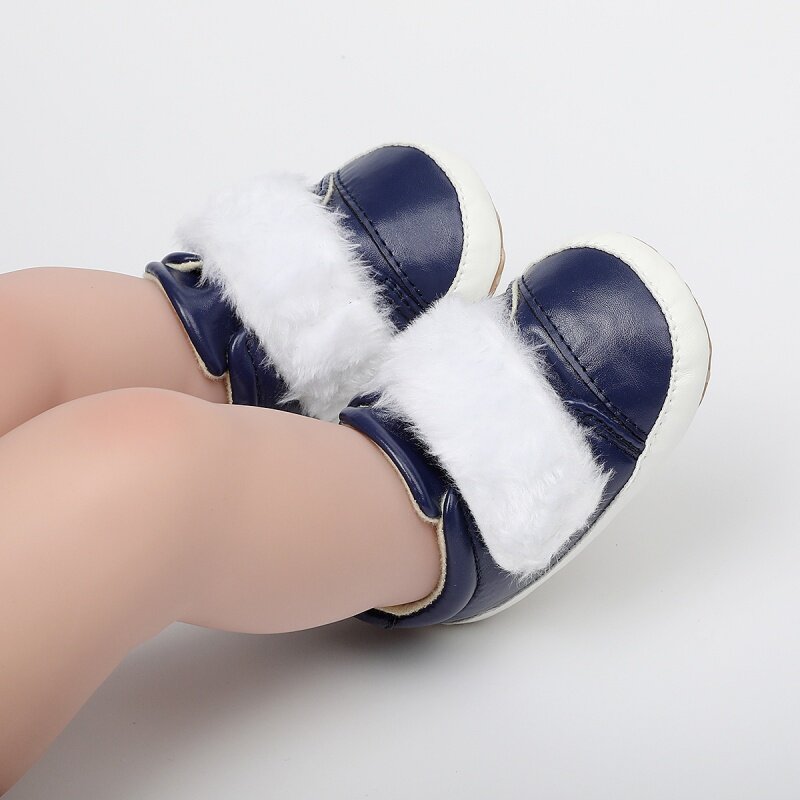 Baby Soft Sole Prewalker Autumn Winter Sneakers Toddler Kids Boy Girl Crib Shoes Leather Sports Non-slip First Walking Shoes