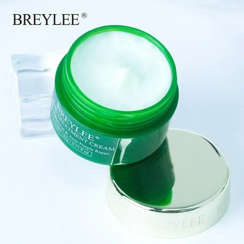 BREYLEE – crème Anti-acné, arbre à thé, contrôle de l'huile, rétrécissement des Pores, Gel à Essence hydratante, outil de beauté du visage pour femmes
