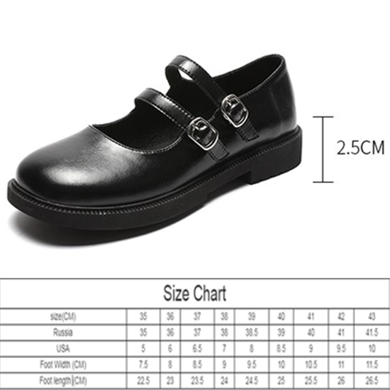 Zapatos de piel auténtica para niña y mujer, zapatos Mary Jane japoneses nuevos de cabeza redonda, informales, poco profundos, a la moda, primavera 2021