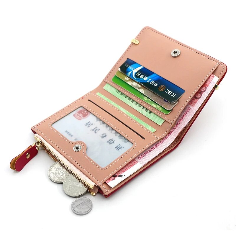 HOMEMAGIC 2021 All Season Women's Short Coin Purse Fashion Wallets For Card Holder Small Ladies Female Hasp Mini Clutch For Girl