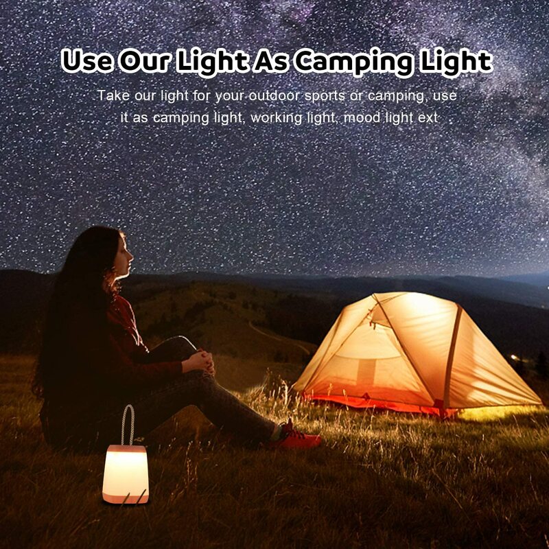 Linterna LED portátil para acampar al aire libre, lámpara de emergencia alimentada por batería, 3 modos para mochilero, senderismo, pesca