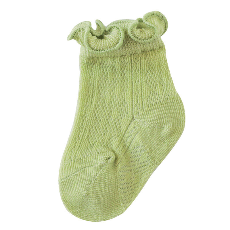 Носки для малышей тонкие дышащие кружевные носки для малышей на весну и лето свободные носки для новорожденных без косточек