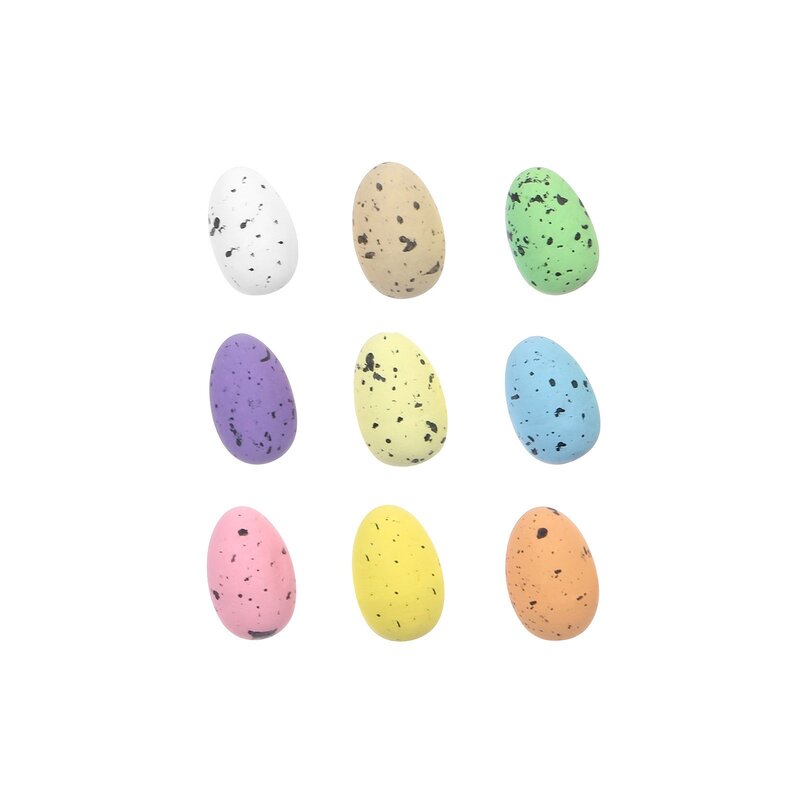 Juego de simulación de huevos de plástico para decoración de habitaciones, set de simulación de huevos de plástico brillantes para decoración de habitaciones, 9 Uds.