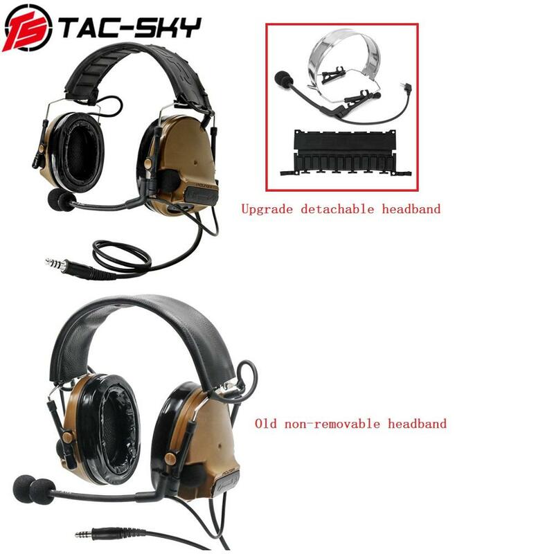 Adaptateur de talkie-walkie militaire de TAC-SKY KENWOOD U94 PTT + COMTAC III cache-oreilles en silicone