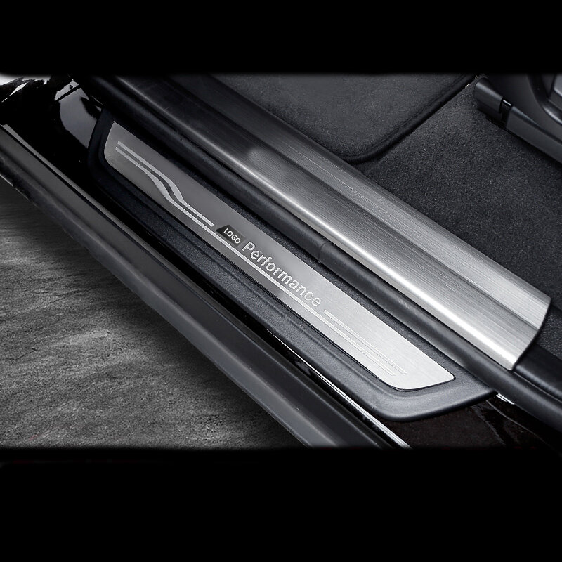 Car Styling Door benvenuto pedale soglia Bar copertura strisce di rivestimento per BMW 1 3 4 5 serie 3GT X1 X3 X4 X5 X6 F20 F30 F10 F25 F16 F15