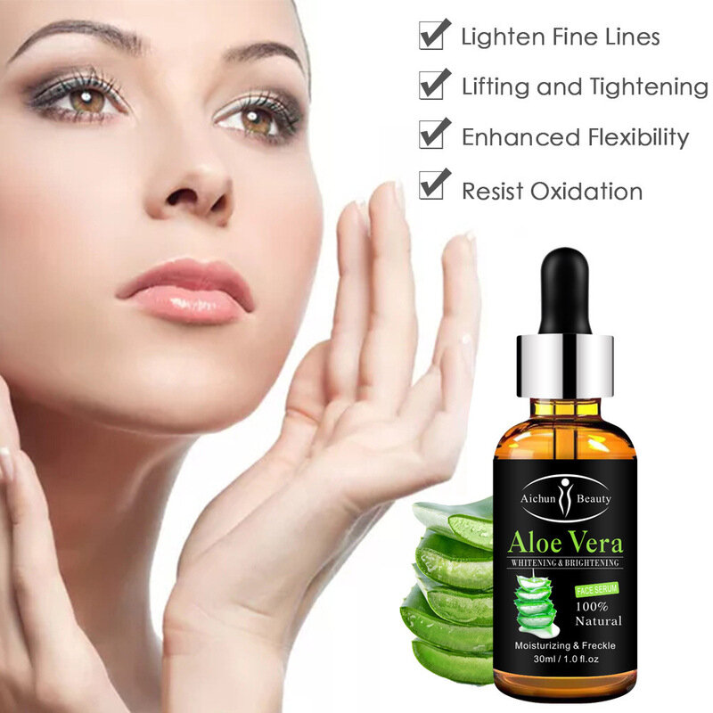 Aloe Vera Face Serum Oil Control After Sun Repair Moisturizing Facial Essence Pore Shrinkage Anti Aging Skin Care Solution