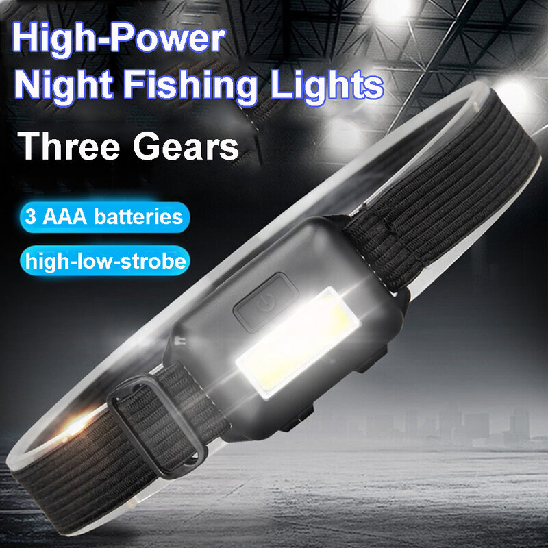 Mini lanterna portátil de led, lanterna de alta potência, cob, pesca, poderosa, envio aleatório, compre 3 brindes, 2021