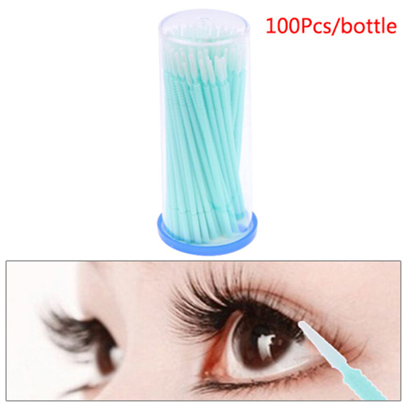 100PCS/30PCS tamponi di cotone usa e getta Micro spazzola estensione ciglia pulizia strumento cosmetico