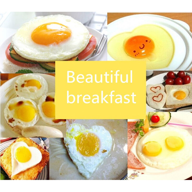 4 Pzรูปร่างสแตนเลสหนาชุดไข่เจียวไข่ลวกแม่พิมพ์,Love Bentoแม่พิมพ์,ไข่ทอดแม่พิมพ์,ขายส่งสนับสนุน
