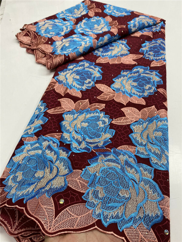 2023 High Quality African Lace Fabric Swiss Cotton Lace Fabric Nigerian Lace Fabrics Swiss Voile Lace In Switzerland