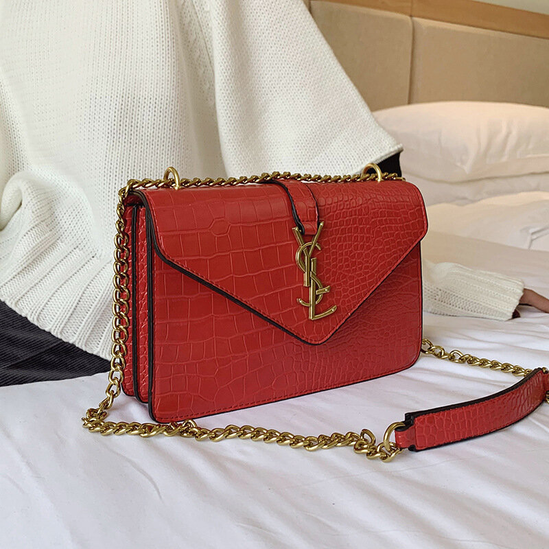 Luxury Bag New Style Small Square Bag with Fashionable Texture Single Shoulder Slant Span Bag Lady Bag The Single Shoulder Bag