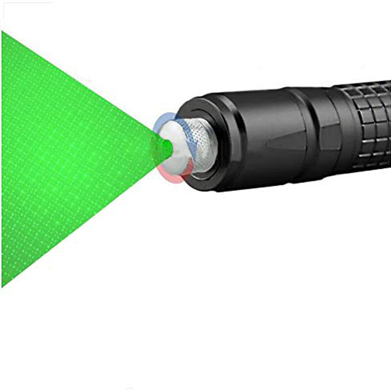 532nm 8000M 고성능 녹색 레이저 포인터 조정 가능한 초점 별 모양 빛 펜 Lazer 광속 군 녹색 레이저