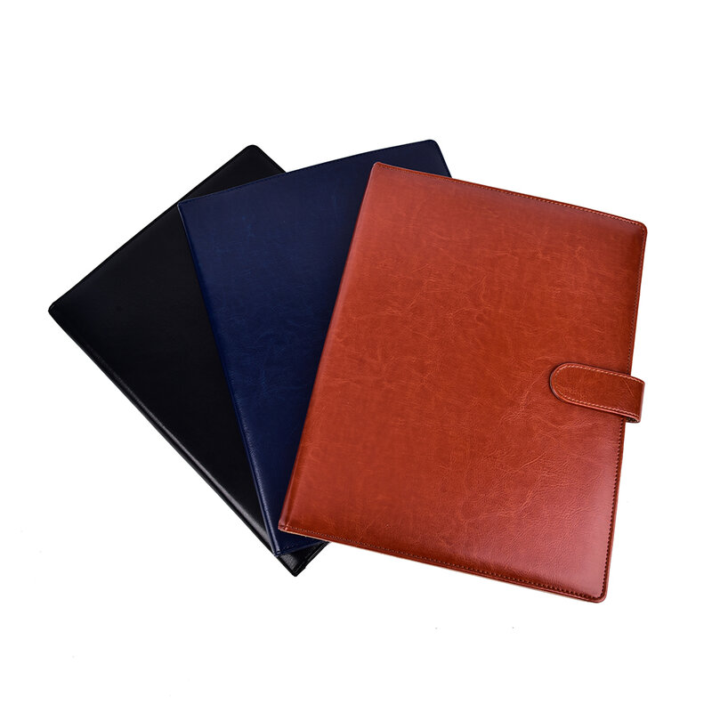 1PC A4 Document Bag File Folder Clip Board Business Office Financial Waterproof PU Leather Document Filing Bag Stationery Bag