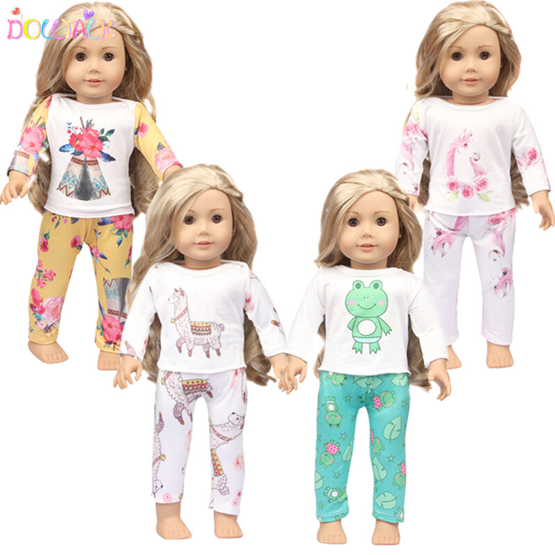 Nuovi vestiti per bambole Born Baby Fit 18 pollici 40-43cm Doll Unicorn Alpaca Frog Dinosau Flamingo Clothes For Doll Toy accessori
