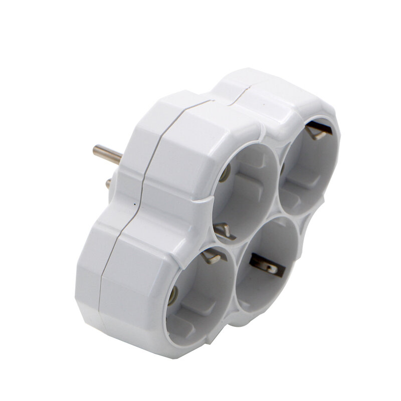 MK-AJ-1C3EU-2 EU Standard Conversion Socket Power Adapter Socket Plug 1 TO 4 Way 16A AC 110v-250v Wireless Extended Socket