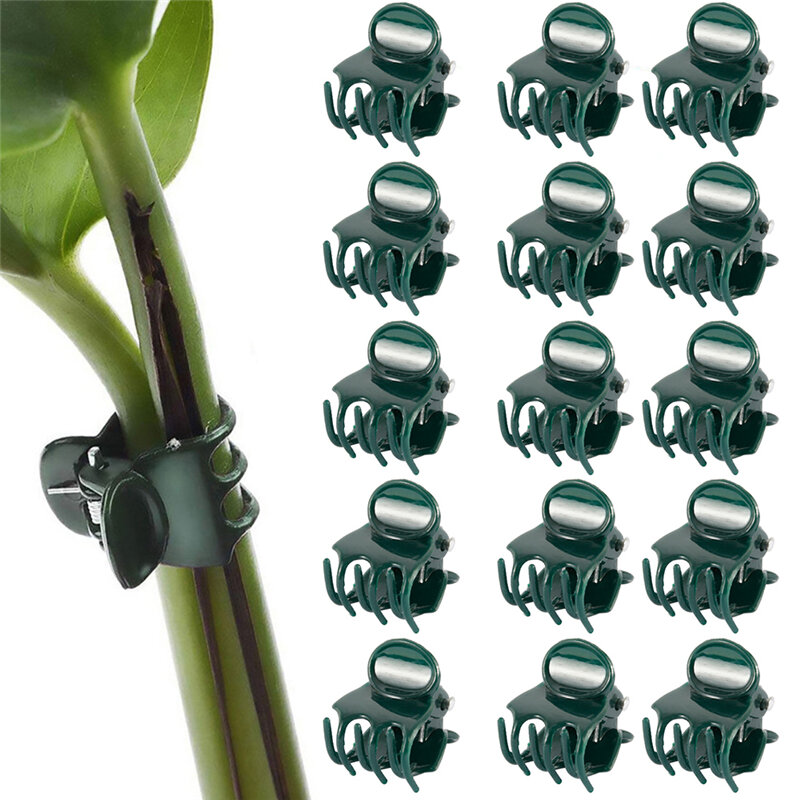 100PCS Kunststoff Pflanze Unterstützung Clips Orchidee Stamm Clip für Reben Unterstützung Gemüse Blume Gebunden Bündel Zweig Spann Garten Werkzeug