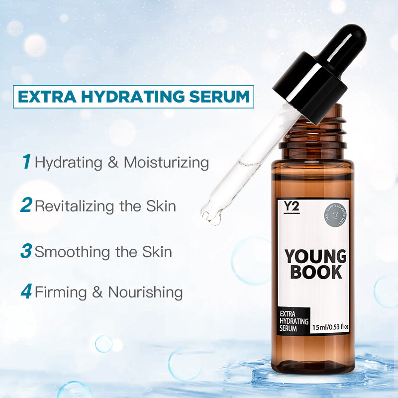YOUNGBOOK Hyaluronsäure Extra Hydrating Serum 15ml Feuchtigkeitsspendende Belebende Straffende Pflegende Haut Gesichts Essenz