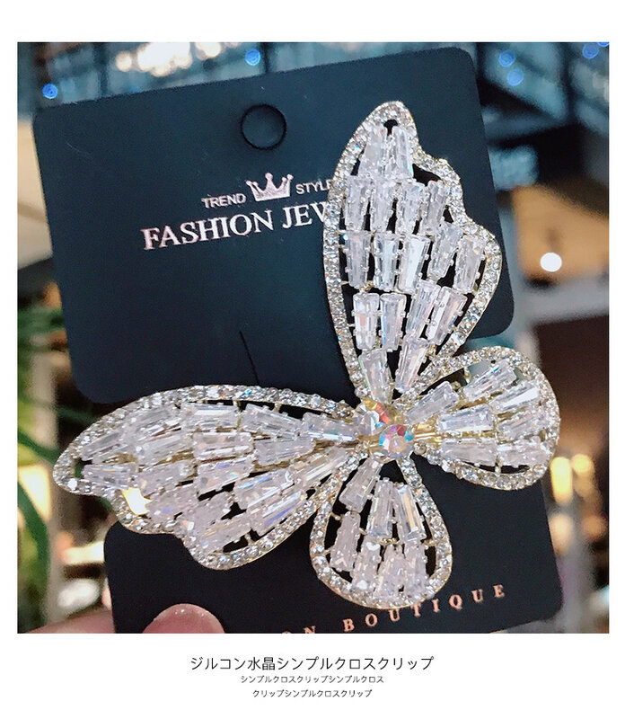 pasadores de flores lazos horquillas de diamantes de imitación Pinzas de pelo para mujer accesorios para el cabello con perlas de cristal y mariposas 