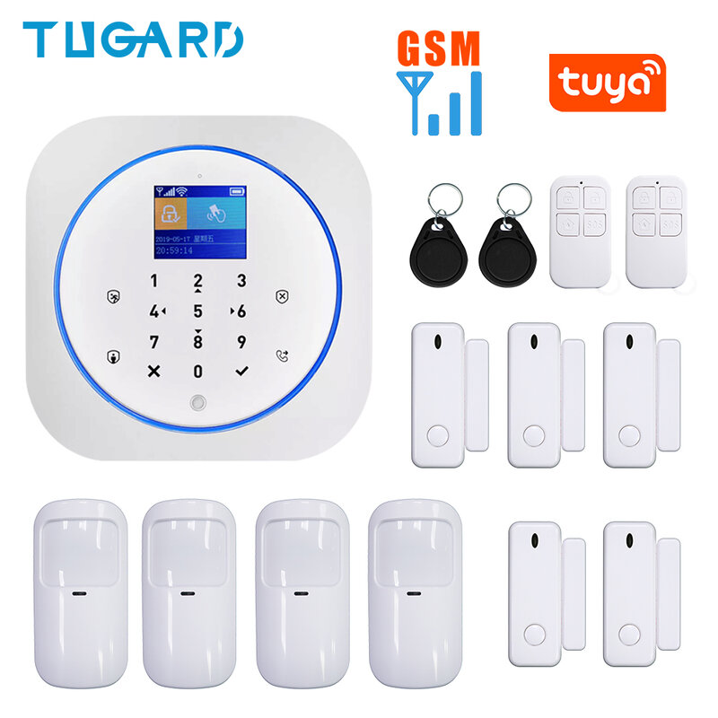 TUGARD G12 Tuya اللاسلكية GSM واي فاي نظام إنذار أمان المنزل الذكي لص 433MHz اكسسوارات APP التحكم عن بعد ل IOS/أندرويد