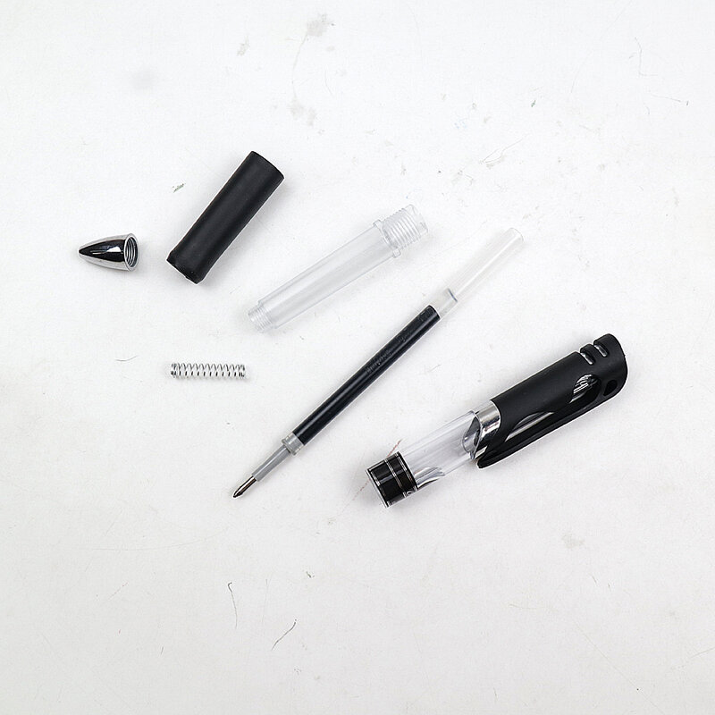 Recambios de bolígrafo de Gel tipo empuje, punta de bala de 0,7mm, color negro/azul marino, tinta continua suave, papelería de oficina, 6 unidades por lote