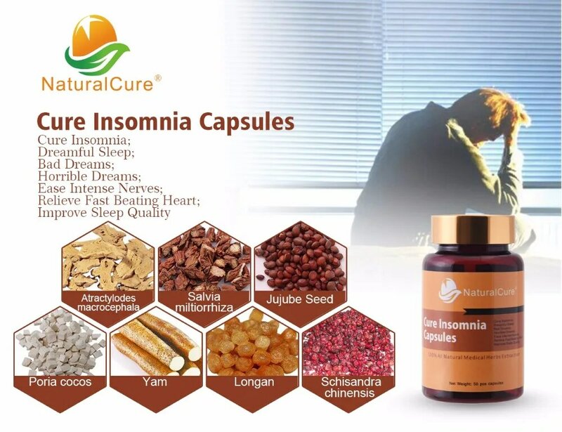 NaturalCure Cure Insomnia Capsules, Cure Dreamful Sleep, Ease Intense Nerves, Plants Extract, Treat night sweats arrhythmia