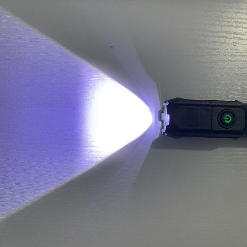 LED ABS ultra-jasna przenośna latarka akumulator wbudowana bateria domowa wielofunkcyjna latarka silne światło ostrości