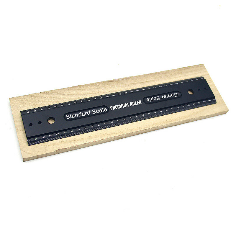 Carpintaria marca linha calibre liga de alumínio cruz-para fora régua scribe ferramenta de medição com gancho parar para carpinteiro