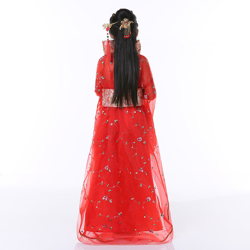 Costume hanfu d'automne pour enfants, costume de scène de fée, photographie photo, fille, Tang, cour de la dynastie, reine, château, princesse