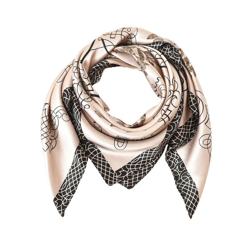 Frauen Silk Schal Platz Print Wrap Foulard Femme Taschentuch Bandana Hals Haar Dünne Krawatte Schals Schals * 25