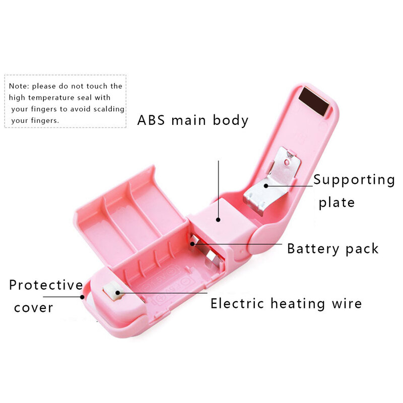 1Pcs Portable Panas Sealer Plastik Paket Tas Penyimpanan ABS Resin Mini Sealing Mesin untuk Makanan Ringan Dapur Aksesori