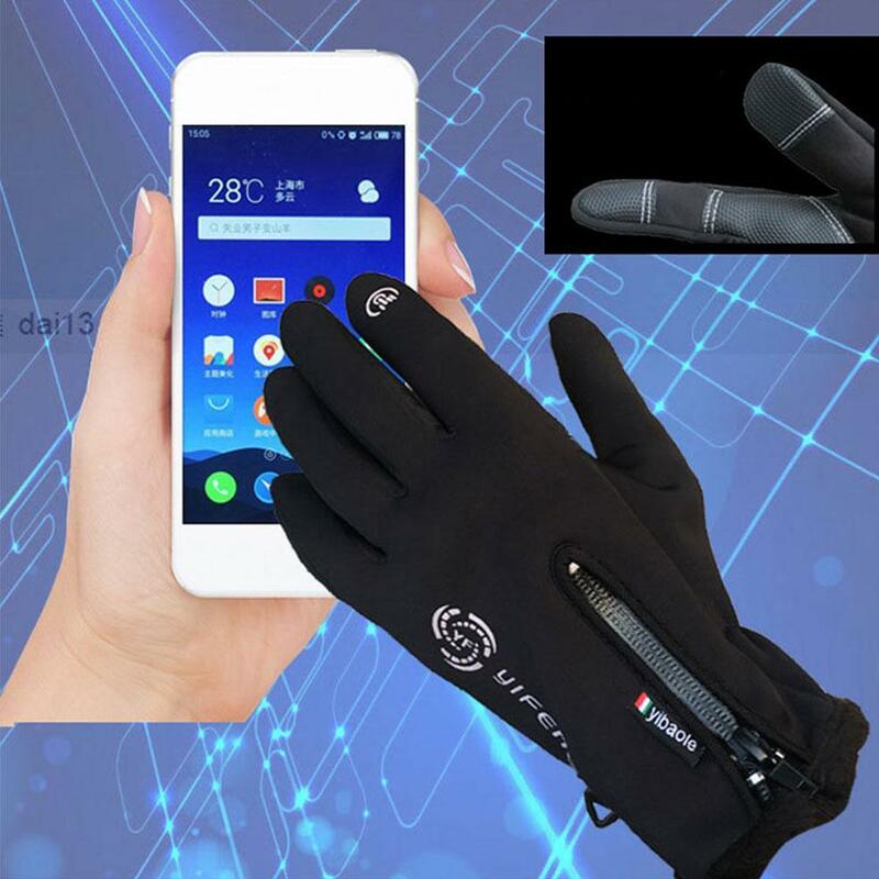 Outdoor Winter Gloves Waterproof Windproof Keep Warm Anti-skid Gloves Screen Non-slip Full Finger Glove Riding Accessories