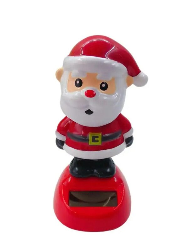 Solar Powered ABS Car Ornaments Santa Claus Snowman Dashboard Dancing Snow Man Christmas Solar Powered Dancing Toy Decor