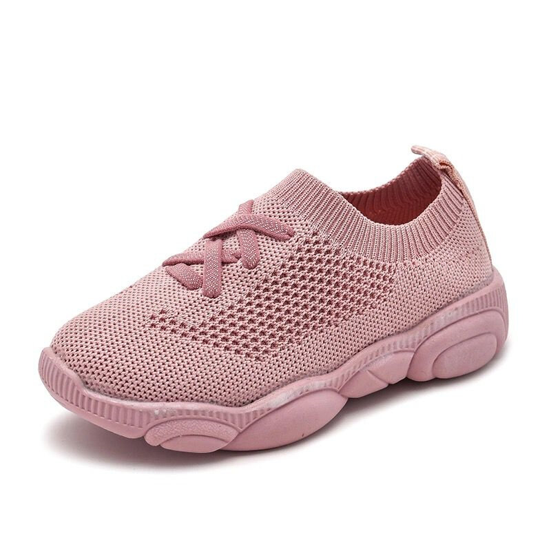 Zapatillas de deporte antideslizantes para niños y niñas, zapatos planos informales, suela de goma suave, talla grande
