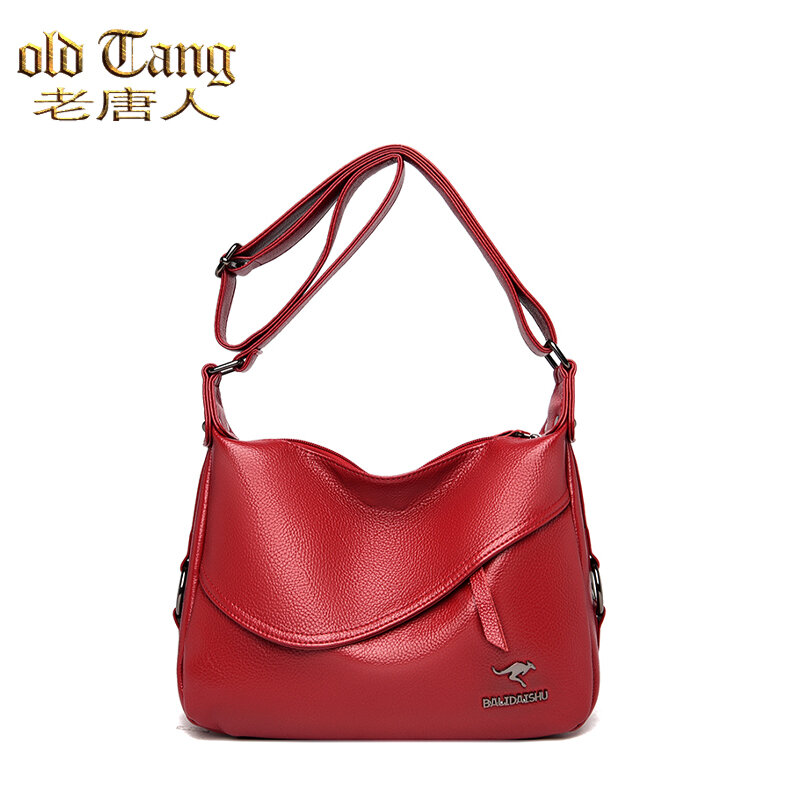 High Quality Solid Color Pu Leather Crossbody Bags for Women 2021 Large Capacity Shoulder Bags Multiple Zippers Designer Bag