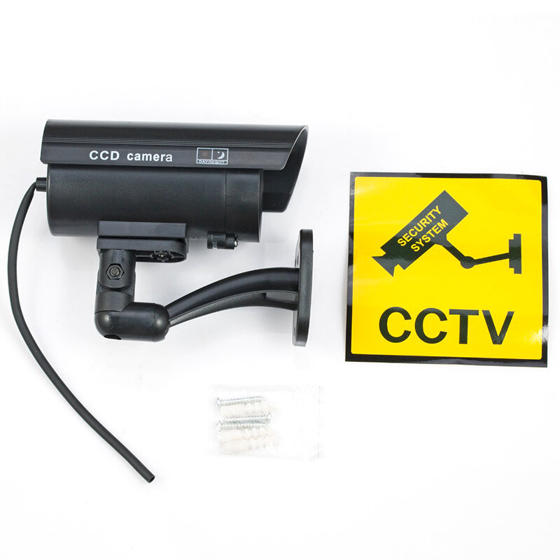 보안 TL-2600 방수 야외 실내 가짜 카메라 보안 더미 CCTV 감시 카메라 나이트 캠 LED 라이트 컬러 2020