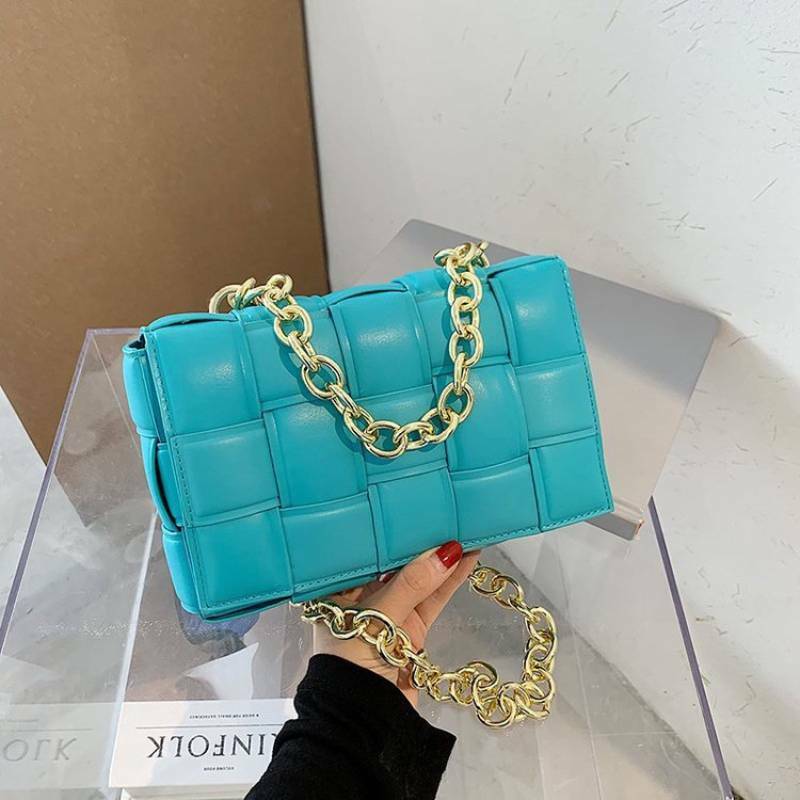 Designer Women's Messenger Bags 2022 High Quality Handbag Chain Shoulder Bag Luxury Female Crossbody Bags Lady Weave Flap Bags