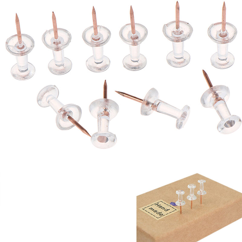 100pcs Transparent Rose Gold Drawing Photo Wall Studs Office School Supplies