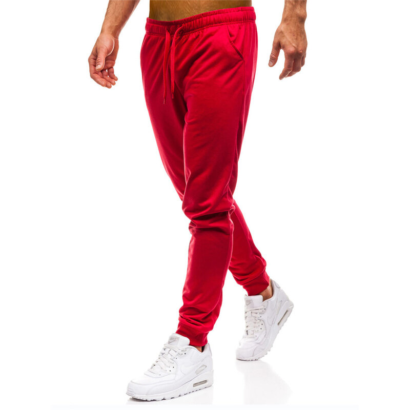 Pantalones deportivos de algodón para hombre, ropa de calle, para correr, ajustados, Fitness, novedad