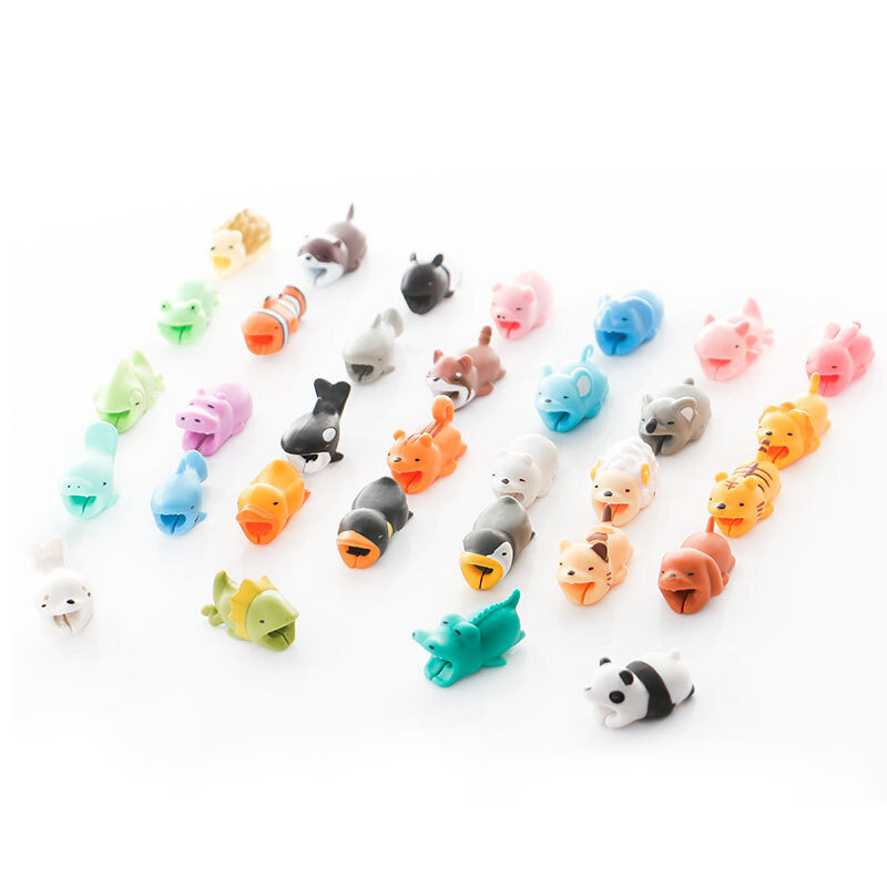 Cable Protector Animal Cute Cartoon Bites Winder Organizer For USB Charging Cable Earphone Cable Buddies Cellphone Decor Wire