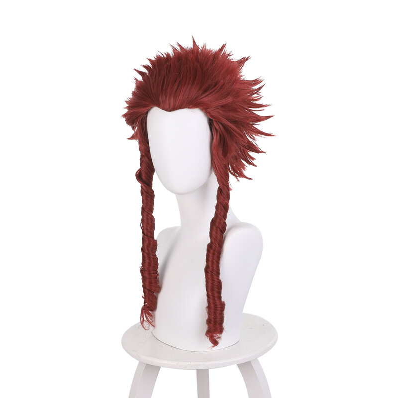 Парик для косплея аниме «Обещанный неверленд» Sonju, короткий, винно-красный, вьющиеся волосы, парики для костюма на Хэллоуин