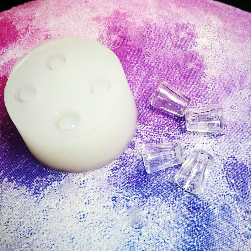 Mini tasse d'eau, pendentif de bouteille, résine UV, moule de moulage en Silicone, fabrication de bijoux