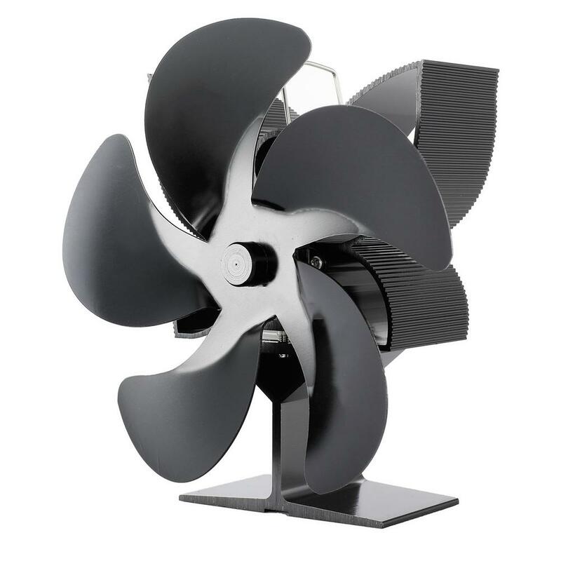 5-Blade Haard Fan Rustig Veilige Warmte Aangedreven Kachel Fan Eco Vriendelijke Stille Ventilator Thuis Efficiënte Warmteverdeling
