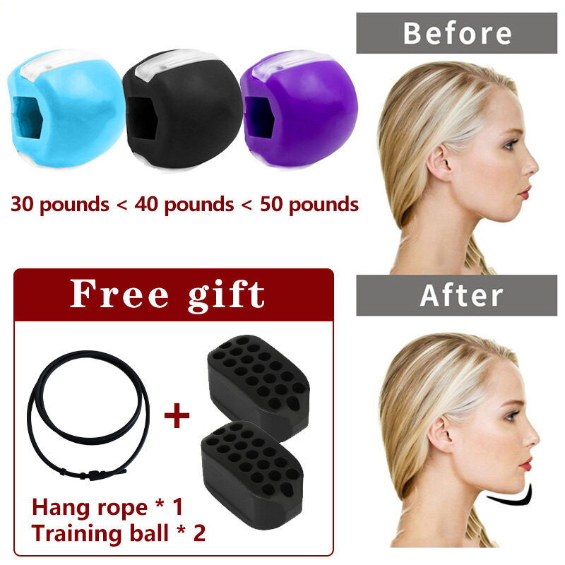 Fitness Gezicht Kauwspieren Mannen Facial Pop N Go Mond Kaaklijn Kaak Muscle Exerciser Chew Ball Chew Bite Breaker Training Body huidverzorging