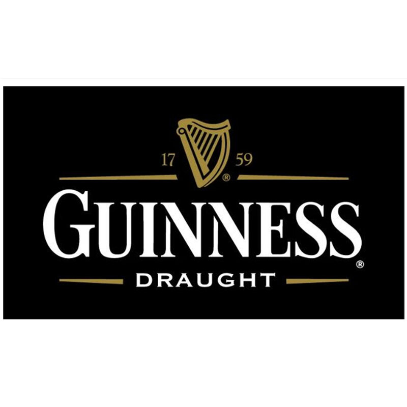 Bandera deportiva Guinness Beer, bandera personalizada de poliéster, 2x3 pies/3x5 pies/4x6 pies