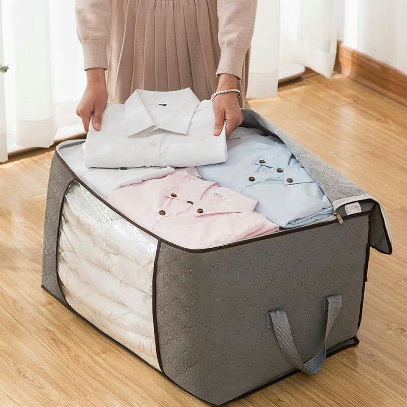 Трехслойная утолщенная сумка для хранения одежды, отделочная сумка, подвижный артефакт для хранения, очень большая емкость