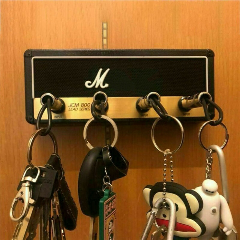 Key Storage Guitar Keychain Holder Jack II Rack 2.0 Electric Key Rack Amp Vintage Amplifier Gift Key Ring Accessory Dropshipping