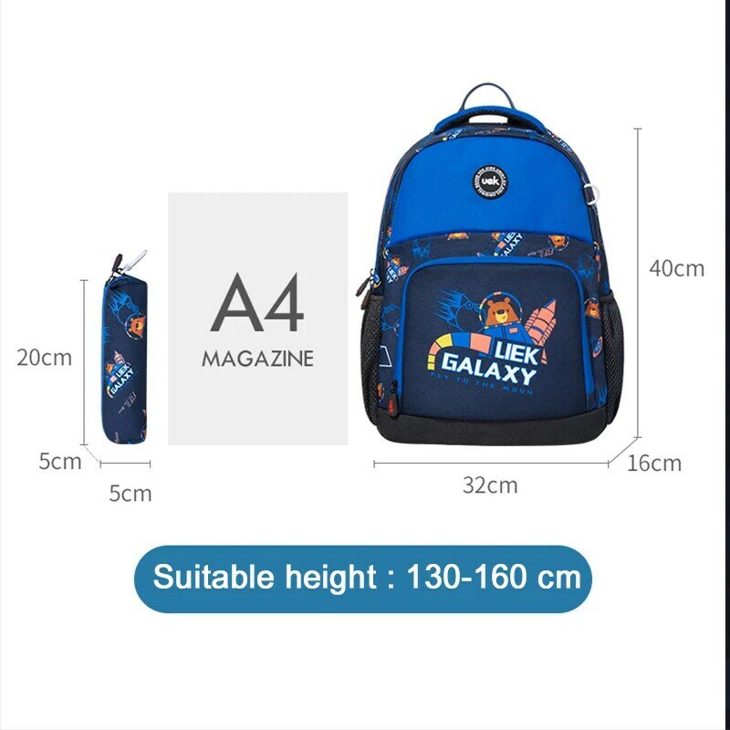 Детский рюкзак с милыми узорами, школьный ранец для мальчиков и девочек, водонепроницаемая учебная сумка для учеников начальной школы