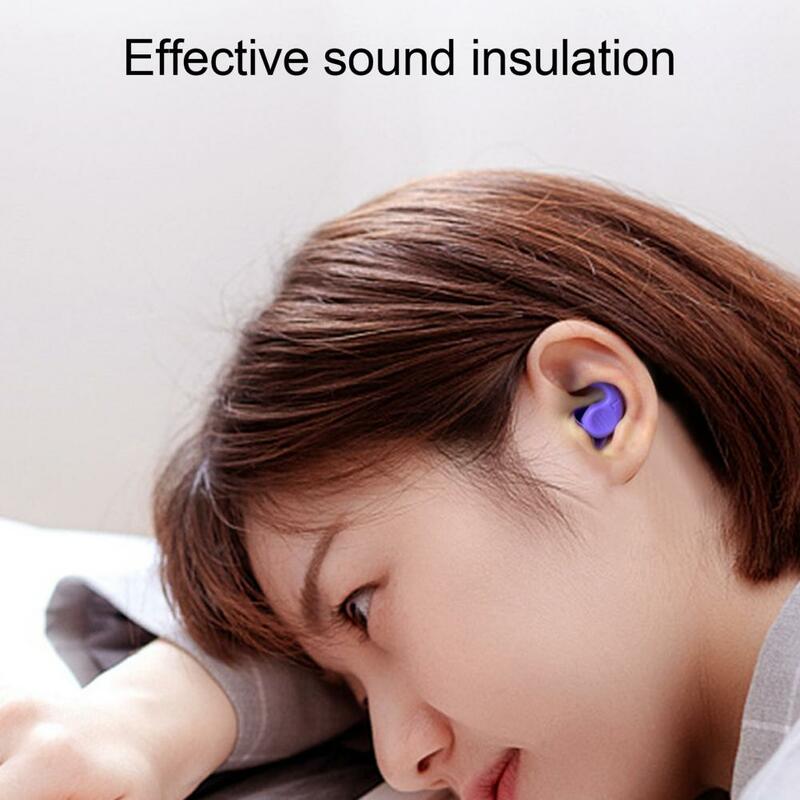 1 زوج الأذن المقابس عازلة للصوت الحد من الضوضاء استخدام مختلف الحد من الضوضاء النوم سدادات سيليكون الأذن التوصيل للنوم