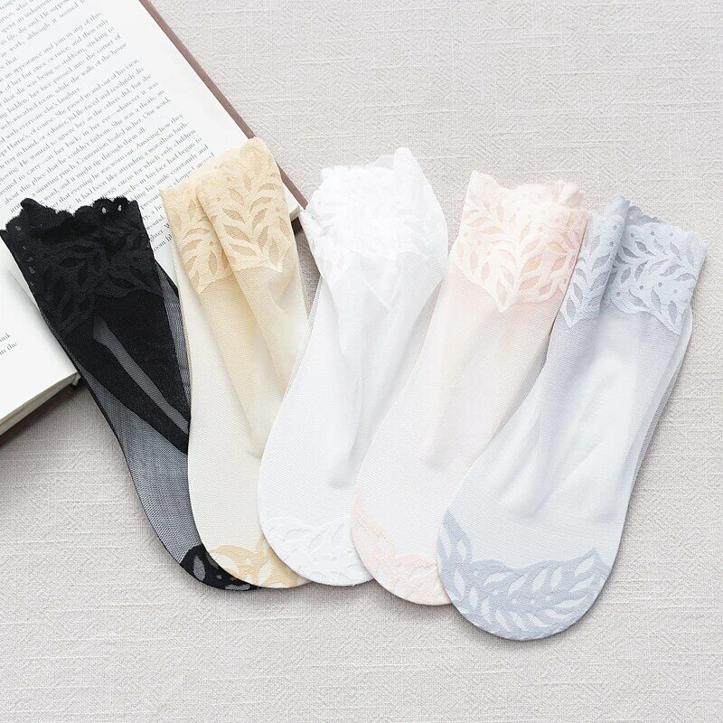 HYRAX  Women Lace Socks thin crystal  stocking design Cute fashion sexy Women's outdoor casual stockings